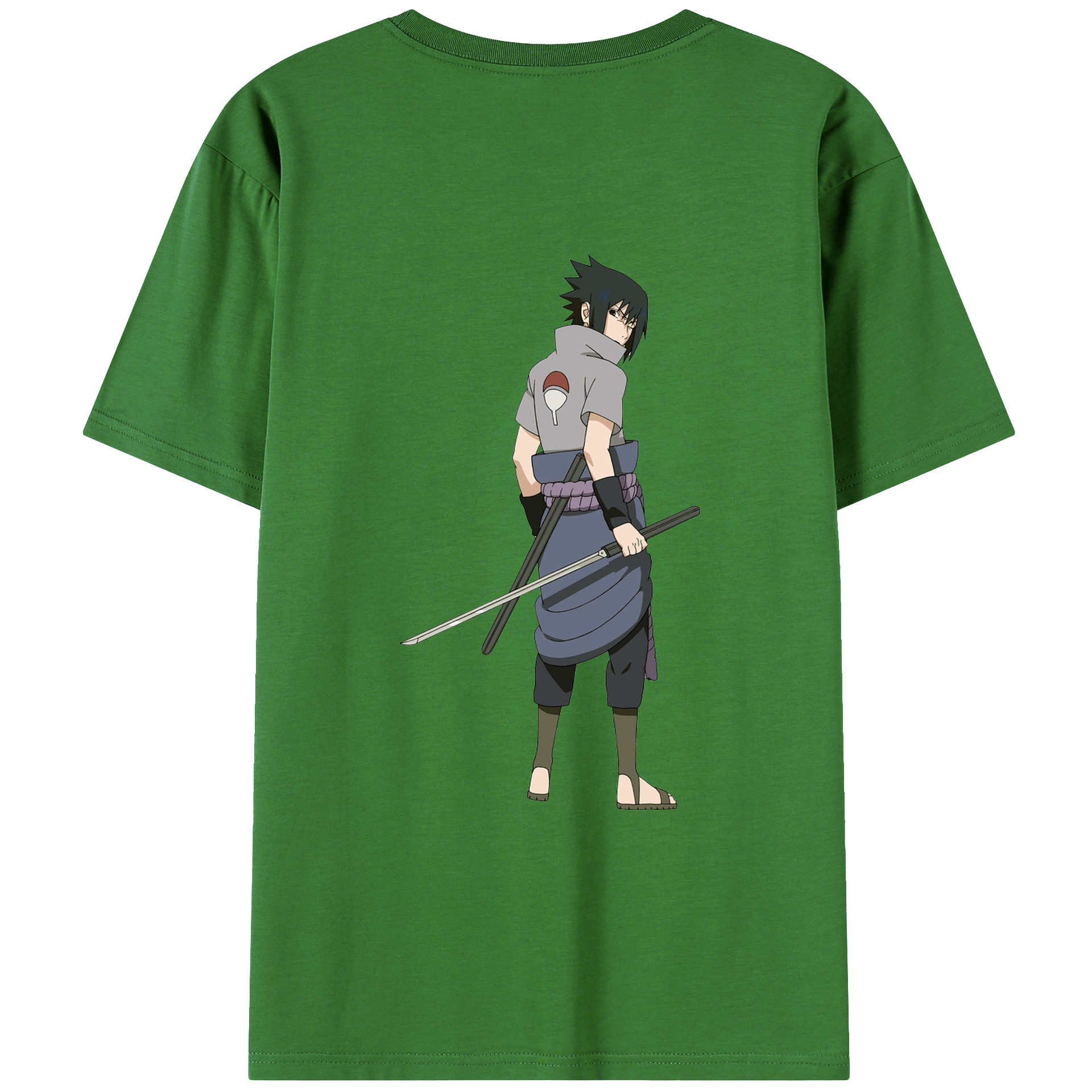 （画像用） NARUTO -ナルト- うちは サスケ Uchiha Sasuke レディース半袖Tシャツ(バックプリント)